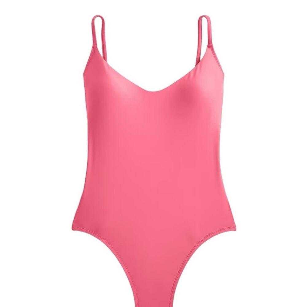 J. Crew Classic Basic One Piece Bathing Suit Pink Size 22 Plus NEW